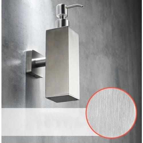 Tuqiu Stainless Steel Soap Dispenser Kitchen Sink Faucet Bathroom Shampoo Box Soap Container wall Mounted Detergent Bottle