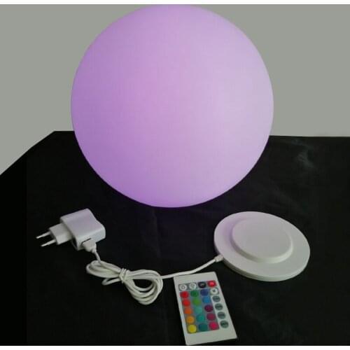 Skybesstech D30cm waterproof Wireless charging emitting led ball lamp Glowing plastic luminous Unbreakable led Globe night light