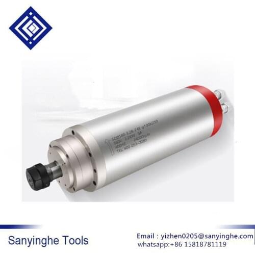 High quality Sanyinghe Spindle motor 3.2 KW electric spindle 220v/380v water cooled spindle motor (100mm diameter)