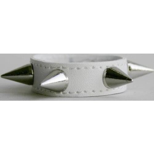 [wamami] 16-7# 1pc White Synthetic Leather Rivet Neck Strap/Belt 1/3 SD DZ BJD Dollfie