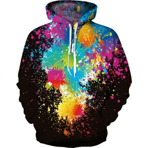 Mens Hoodies Sweatshirt Ink art women funny Retro Neon Saints' Day Pink Green Blue Yellow Doodle print Casual hoodie Streatwear