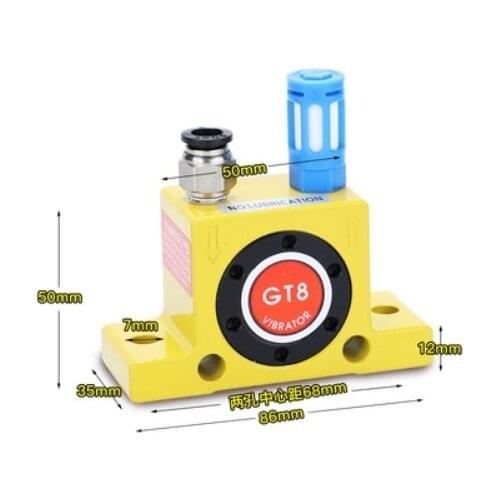 1/4'' GT-8 GT8 bin stock mini Pneumatic Vibrators,Pneumatic Turbine Vibrator pneumatic hammer Arch breaking vibrator PNEU-TEK