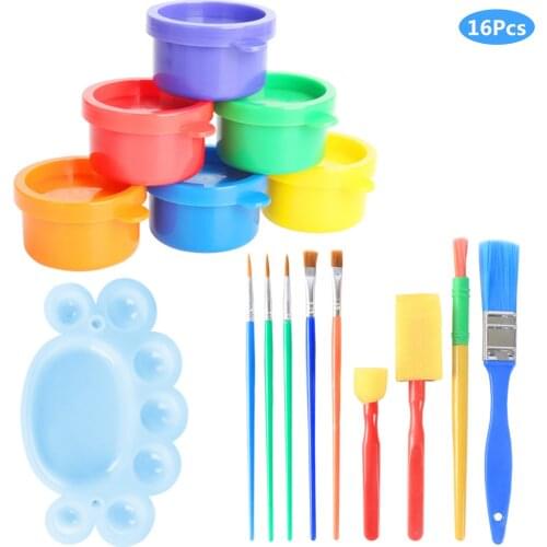 1 Set Sponge Paint Brush Seal Painting Educational Toy For Kids DIY Graffiti Sponge Brushes Funny Toys Art Supplies Drawing Toys