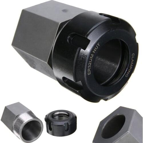 1pc 65mm ER32 Hex Spring Chuck Collet Holder Silver Black For CNC Lathe Engraving Machine