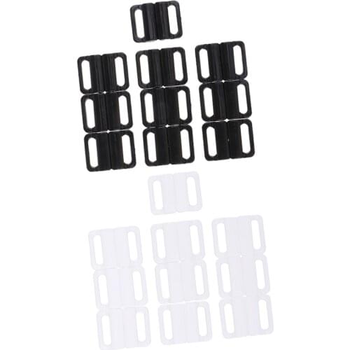 20 Pairs Bikini Clips Hook& Snap Clasps Strap Bra Fasteners Swimwear 14mm