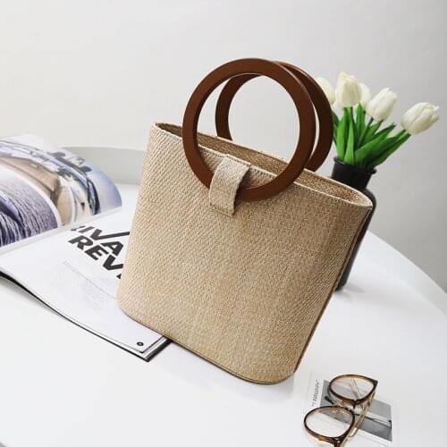 2021 Ladies Fashion Beach Handbag Large-capacity Straw Cross-body Bag