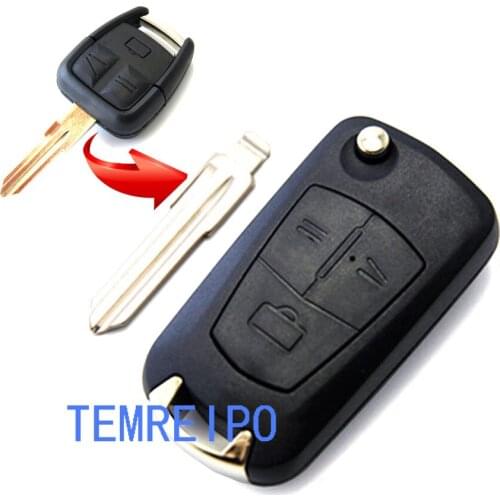 3 Butoons Folding Flip Remote Key Case Shell Fob For Vauxhall / Opel / Astra H / Corsa D / Vectra C / Zafira right blade