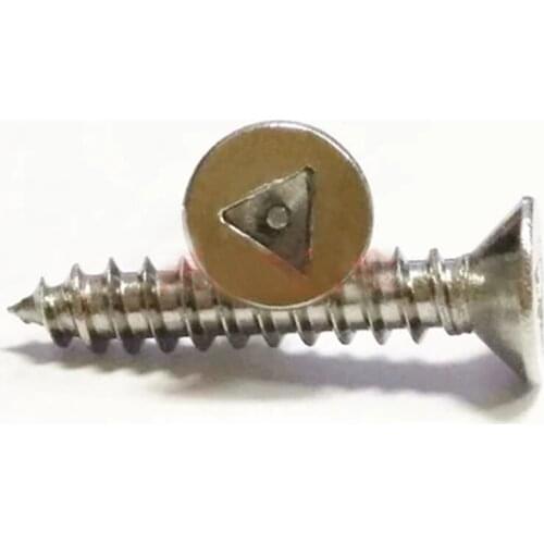 30Pcs M2.9 Stainless Steel Flat countersunk head column Triangle groove Samsung Anti-theft Self-tapping Screw bolt 8mm-19mm L