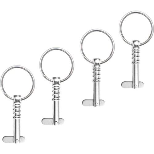 4pcs Stainless Steel Quick Release Pin W/ Pull Boat Bimini Top Fitting