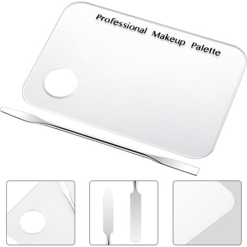 Acrylic Makeup Palette Nail Gel Polish Plate Mixing Spatula Rod Manicure Tool витрина для бижутерии