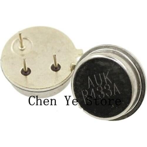 Free Shipping10PCS Round R433A 433Mhz Filter SAW Oscillator Resonator TO-39 3 Pins