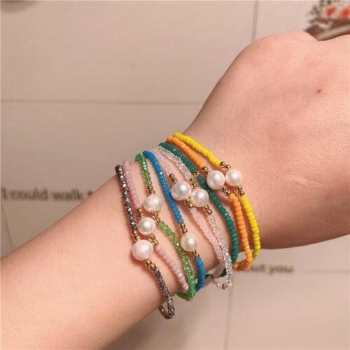 Baroque Natural Pearl Bracelet Vintage Handmade Bohemian Beads Bracelets Charming Jewelry for Women Lot Wristband Decoration