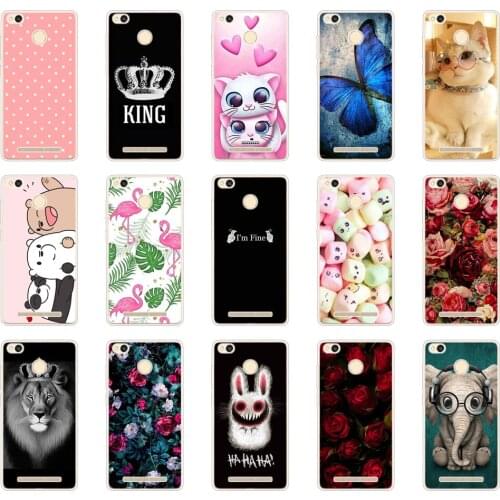 TPU Case For xiaomi Redmi 3s Redmi 3 Pro Case Silicone Phone Cover for xiaomi Redmi 3 Pro Case Redmi 3S 3 S Pro Case 5.0" flower