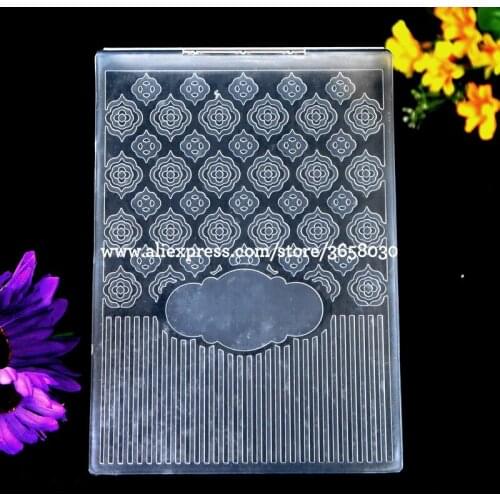 Flowers Plastic Embossing Folder For Scrapbook DIY Album Card Tool Plastic Template 12.5x17.8cm 8070614