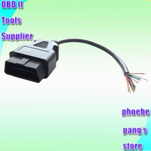 30cm OBD-2 OBD II OBDII OBD2 16pin 16 PIN Male Connector to Open OBD Diagnostic Cable OBDIIM J1962M to OPEN