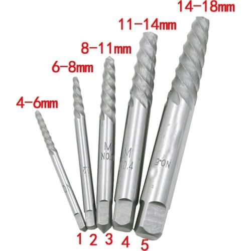 5pcsl Damaged Broken Screws Extractor Drill Bits Removal Tool Damaged Bolts Screws Remover Easy Out Removal Kit Screw Drivers