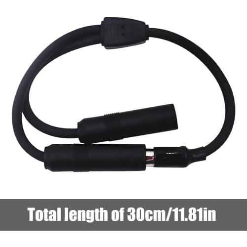 Car Antenna Cable Adapter Aluminum Plug In 1 For 2 Radio Antenna Extension Cable Car Interior Accessories