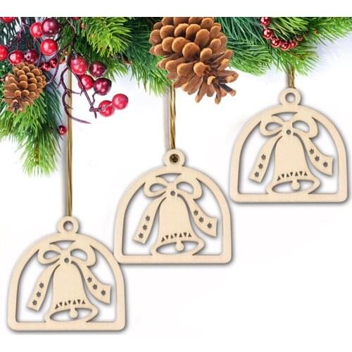 Creative 10Pcs Wood Weddings Embellishment Laser Cut Hanging Ornament Cartoon Rustic Wedding Decoration