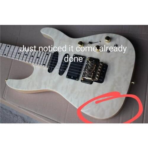 Lvybest logo,own designed shape.electric guitar scallop maple fingerboard.gold parts cts pots .cream cover china ssh pickups