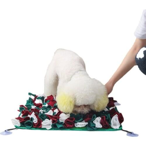 Washable Fleece Dog Toys Sniffing Mat Slow Dispensing Feeder Energy-consuming Puzzle Puppy Training Intelligence Blanket