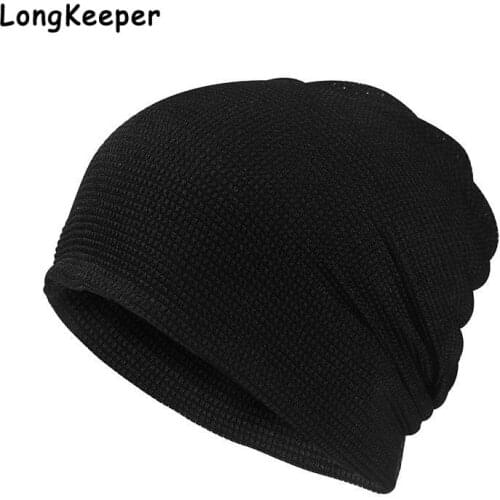 Autumn Winter Gorros Hats For Women Men Skullies Beanie Hat Scarf 2 in 1 Casual Female Elastic Neck Scarf Bonnet Hip Hop Cap