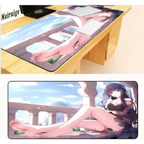 Mairuige Sexy Girl Pajamas Free Shipping Big Black Laptop Mouse Pad Animated Player Lock Side 900*400*3mm