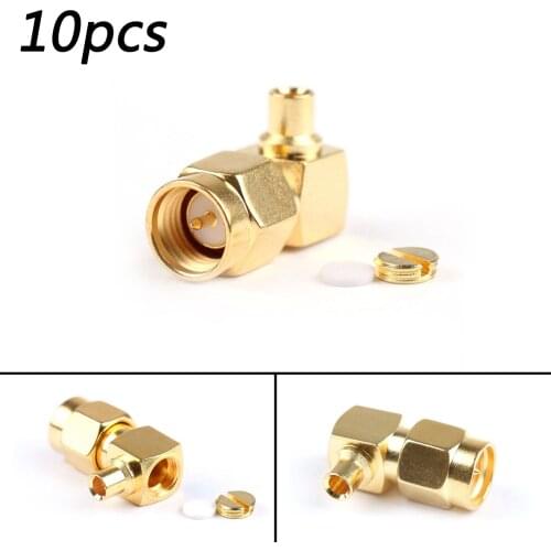 Areyourshop 90 Degree SMA Male Plug Right Angle RF Solder Connector For RG405 Coaxial Cable