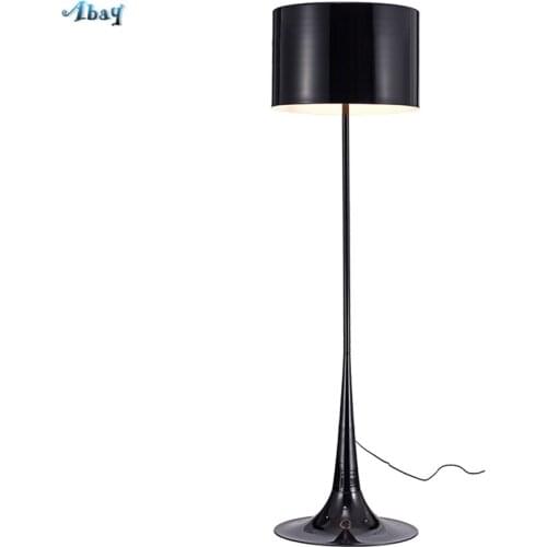Nordic Iron Shade Floor Lamps Standing Living Room Bedroom Post Modern Creative Retro Design Study Metal Floor Lights Fixtures