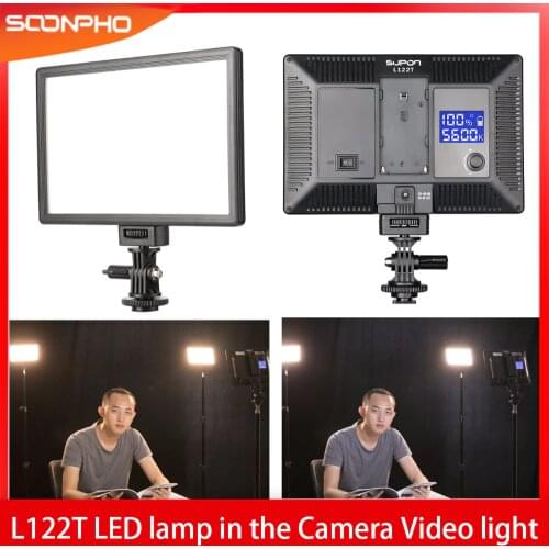 SUPON L122T 3300~5600K LED Lamp On-Camera Video Light Photography Studio Lighting for Photo youtube (Only LED Light)