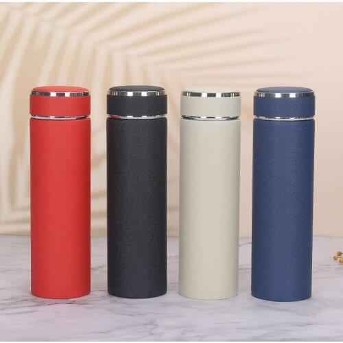 500ml High-quality Heat Preservation, Simple Frosted Appearance, Stainless Steel Double-layer Vacuum Vacuum Cup, Thermos Cup
