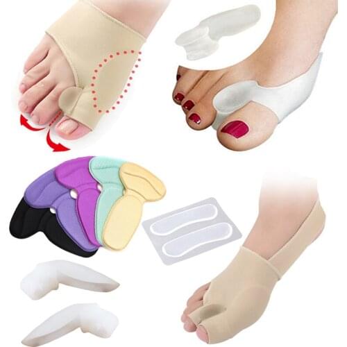 Hallux Valgus Bunion Corrector Toe Separator Pedicure Tools Cushion Pad Bone Thumb Straightener Anti Rubbing Pad Shoes Stickers