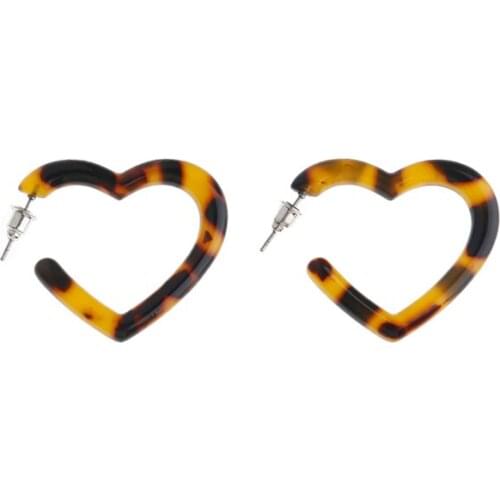 2020 new arrival Acrylic Acetate Drop Earrings For Women love Tortoiseshell Earring