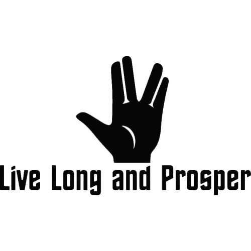 Live Long And Prosper Car Sticker Bumper Decor Waterproof Removable ZP089