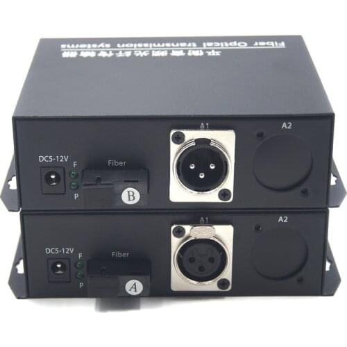 1 Channel Balanced Audio to Fiber optic Extender Media Converter, XLR balanced Audio over Optical Fiber Transmitter and Receiver