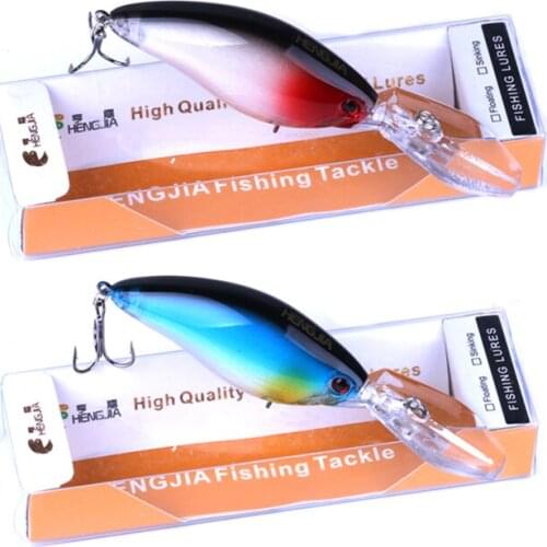 2pcs Long Tongue Crank Fishing Lure 10cm 18g Hard Laser Crankbait Floating Bait Wobblers Pesca Hook Artificial Fishing Tackle