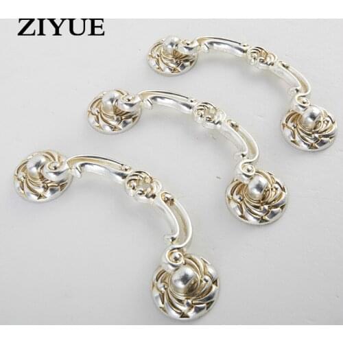 2PCS/Lot Free Shipping Small Drawer Handle Antique Furniture Cabinet Door Handle Cabinet Zinc Alloy Double Handle