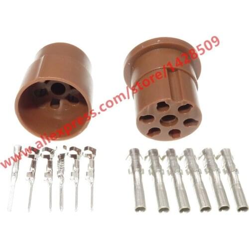 20 Sets 6 Pin Automotive Connector Round Electrical Car Female Male Plugs