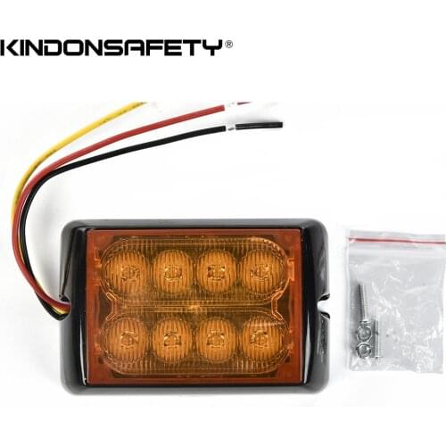 20pcs Free shipping CE approved 24W car strobe light 8 LED lighthead surface mount grille light multivolt