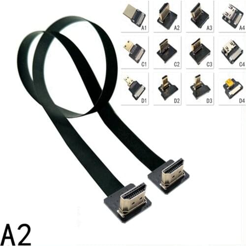 A2 Aerial PTZ FPV flexible flat wire monitor Camera dedicated wire cable standard Micro Mini HDMI flexible cable drop-out line