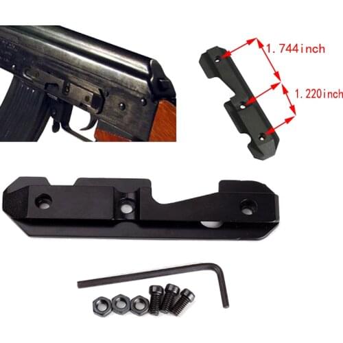 AK47 Steel Side Scope Mount Dovetail Plate AK74 Mirror Bridge Adapter Base Airsoft Fit Stamped Milled Receiver Hunting