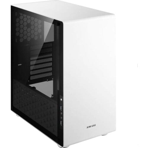 U4 White Computer Case Aluminum Painted enclosure Tempered Glass Plates ATX Chassis