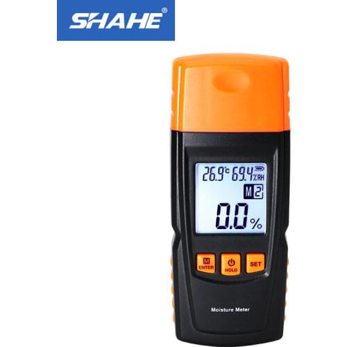 SHAHE Digital Moisture Meter 2~70% Wood Moisture Meter Hygrometer Humidity Tester Timber Damp Detector LCD Display
