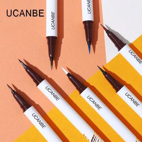 Coloured Eyeliner Waterproof long lasting no dye very fine white Eyeliner Pen novice beginner make-up