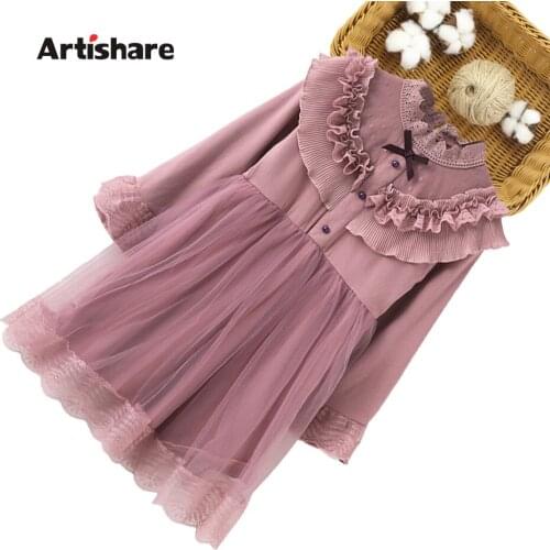 Kids Dresses For Girls Pricness Dress For Girl Spring Autumn Children Dress Casual Style Costumes For Girls 6 8 10 12 14