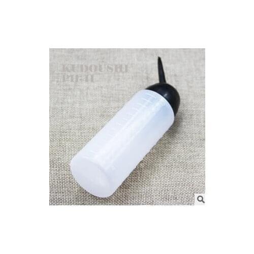 6Pcs Salon Hair Measuring Applicator Bottle Scale Hairdressing Tool Plastic Bottle Portable Hair Perming Tinting Small Size