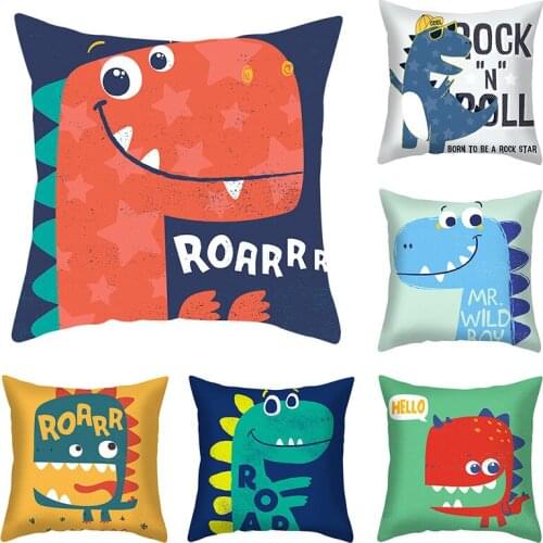 GY0178 Dinosaur AbstractCushion Case (No Filling) 1PC Polyester Home Decor Bedroom Decorative Sofa Car Throw Pillows