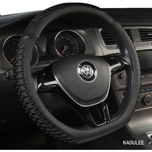 KADULEE Microfiber Leather Car Steering Wheel Cover For GMC Sierra Yukon Terrain Acadia Savana Envoy Canyon 1500