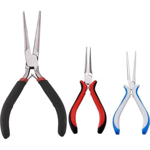 Jewelry Pliers Polishing Long Chain Nose Pliers(Needle Nose Pliers) for jewellery making DIY tools,Carbon Steel,about 15cm long