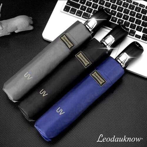 10K Windproof Automatic Umbrella Business Men Double Layer Big Umbrellas Sun Protect UV Parasol Umbrella Reflection Paraguas