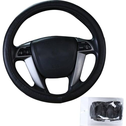Summer Breathable Non-Slip Car Steering Wheel Cover Without Inner Ring Elastic Band Fit For 37-38CM/14.5 -15" Hand Bar Protecter
